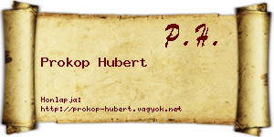 Prokop Hubert névjegykártya